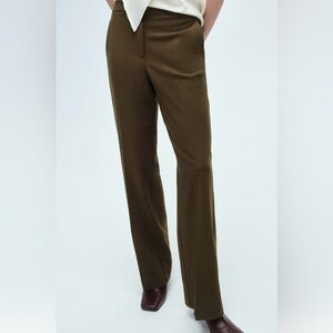 Mango Olive Women's Trousers